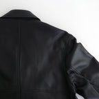 DOUBLE BREASTED JKT #BLACK [SH-62-C-SHEEP-4]