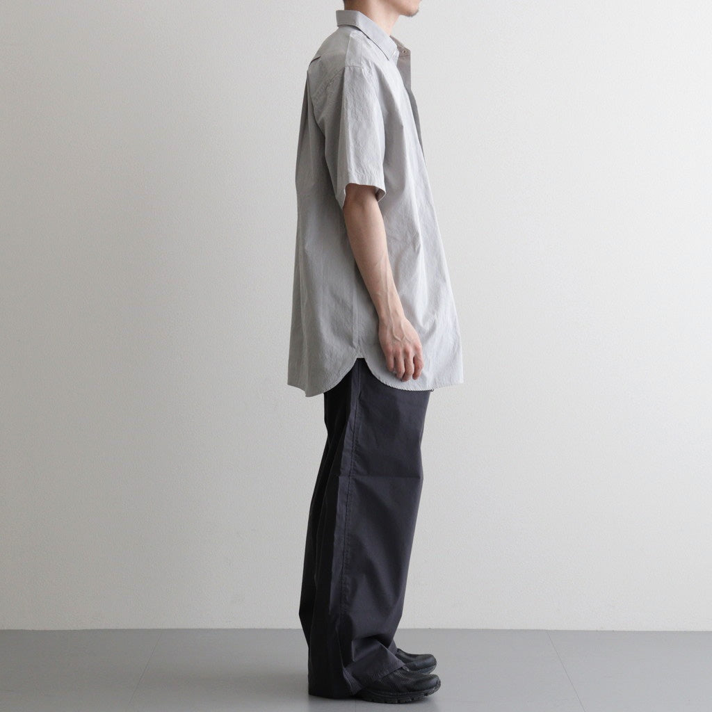 Regular Collar Wind S/S Shirt #Gray [S26SG088]