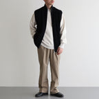 SUPER HIGH TWIST WOOL DRIVERS VEST #BLACK [BN-24FM-032]