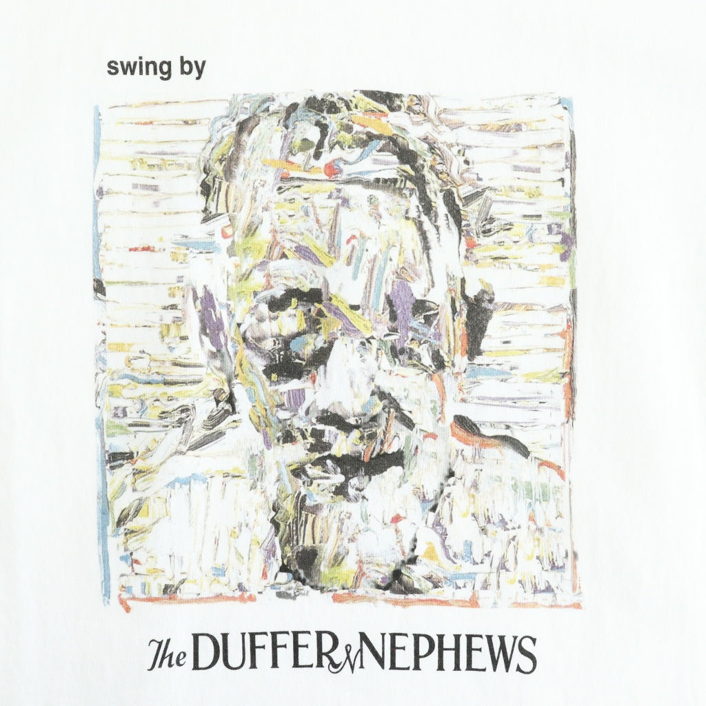 SHORT SLEEVE PRINT-T "swing by" #WHITE [DNA25T02]