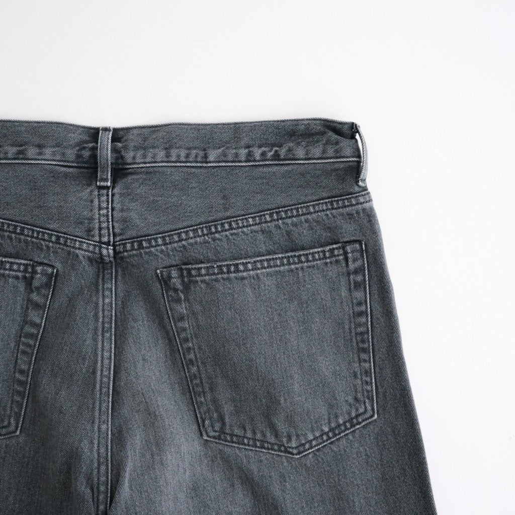 USED-FINISHED 13.5oz STRAIGHT DENIM #020 CHARCOAL [17062 40027]