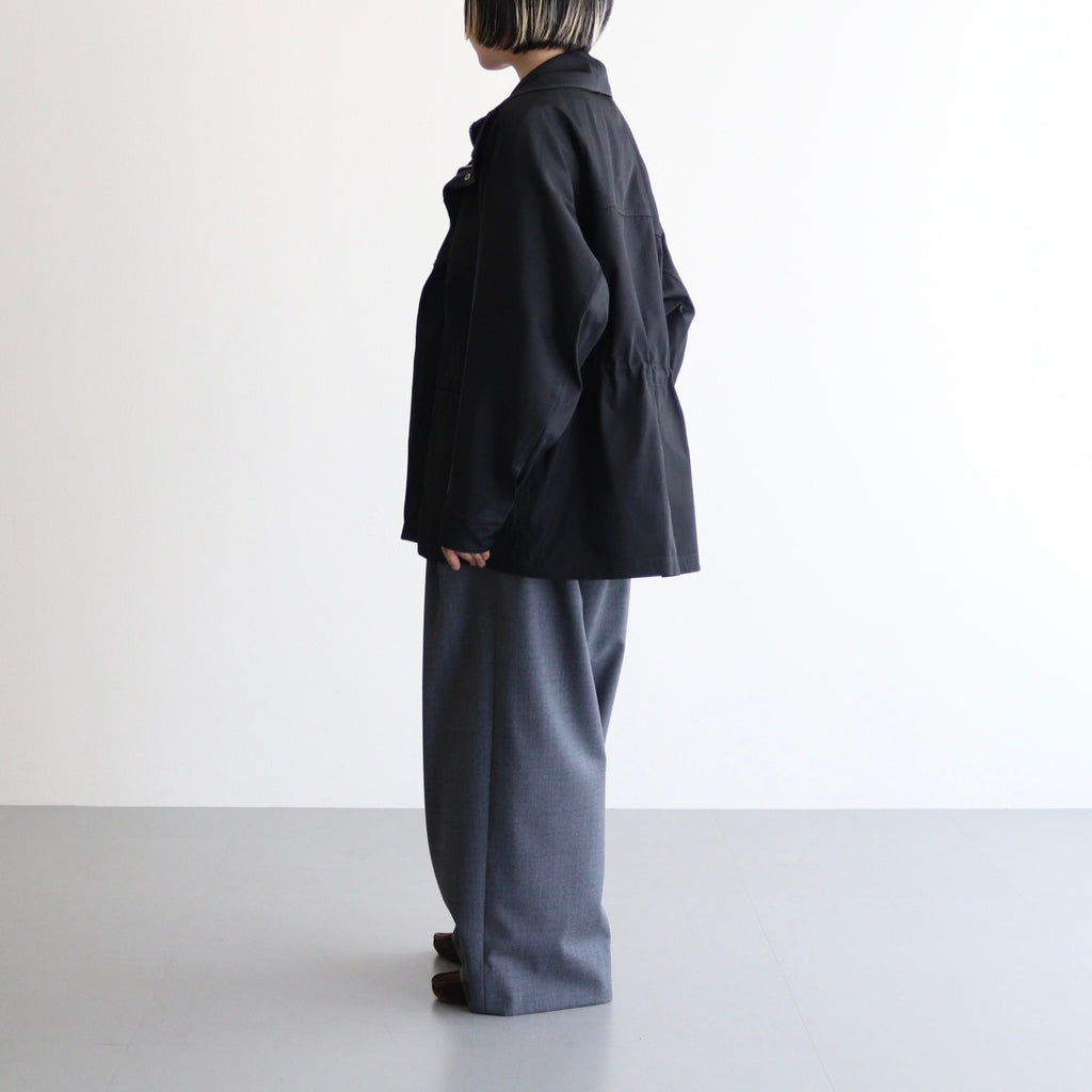 HIGH COUNT DOUBLE TWILL POLYESTER BZ #010 BLACK [16852 25022]