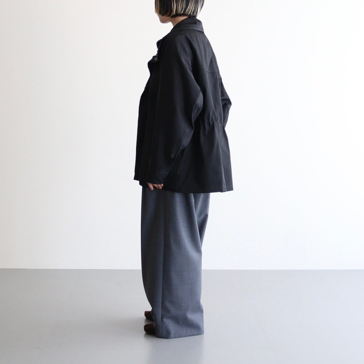 HIGH COUNT DOUBLE TWILL POLYESTER BZ #010 BLACK [16852 25022]