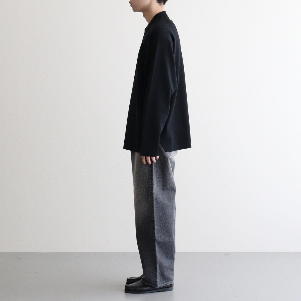 32G SMOOTH WOOL POLO HALF ZIP #BLACK [BN-25FM-021] – Diffusion