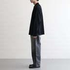 32G SMOOTH WOOL POLO HALF ZIP #BLACK [BN-25FM-021]