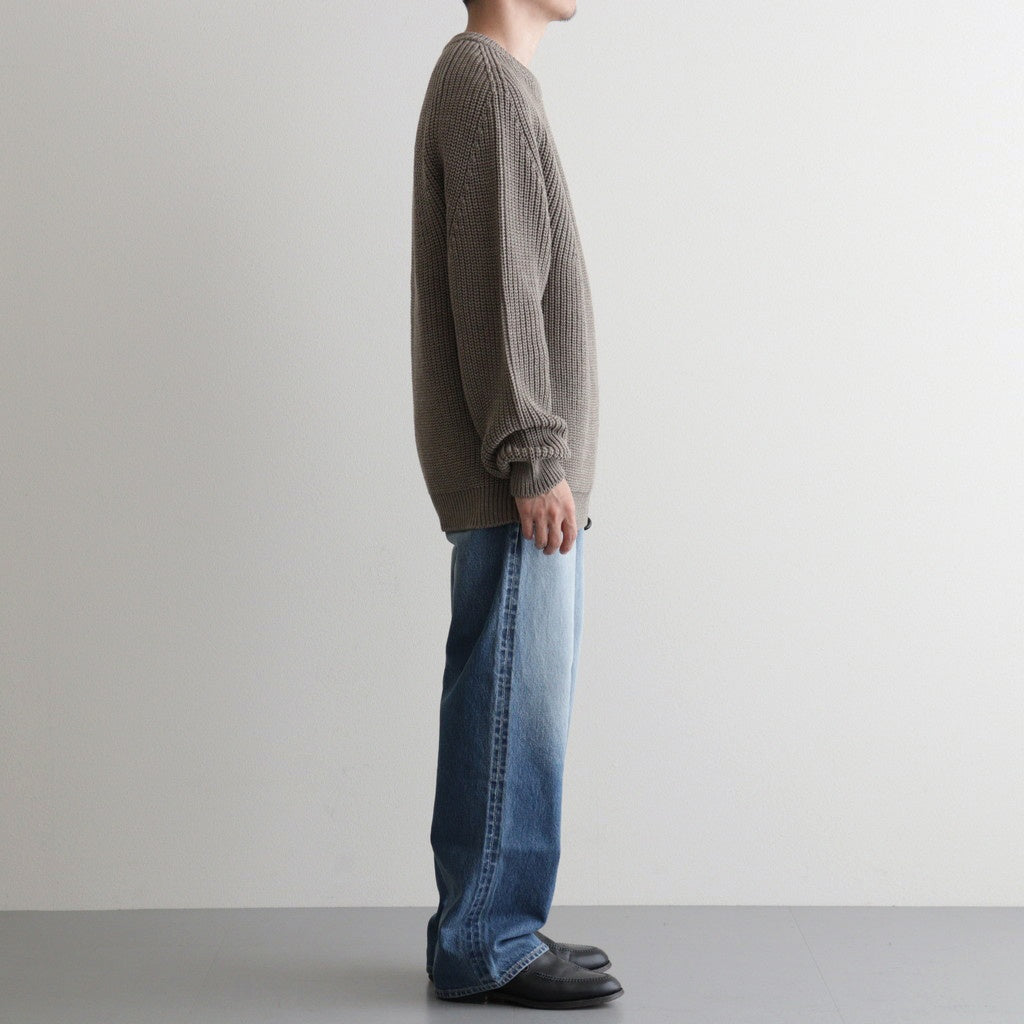 SIGNATURE CREW NECK #MELANGE BROWN [BN-25FM-038]