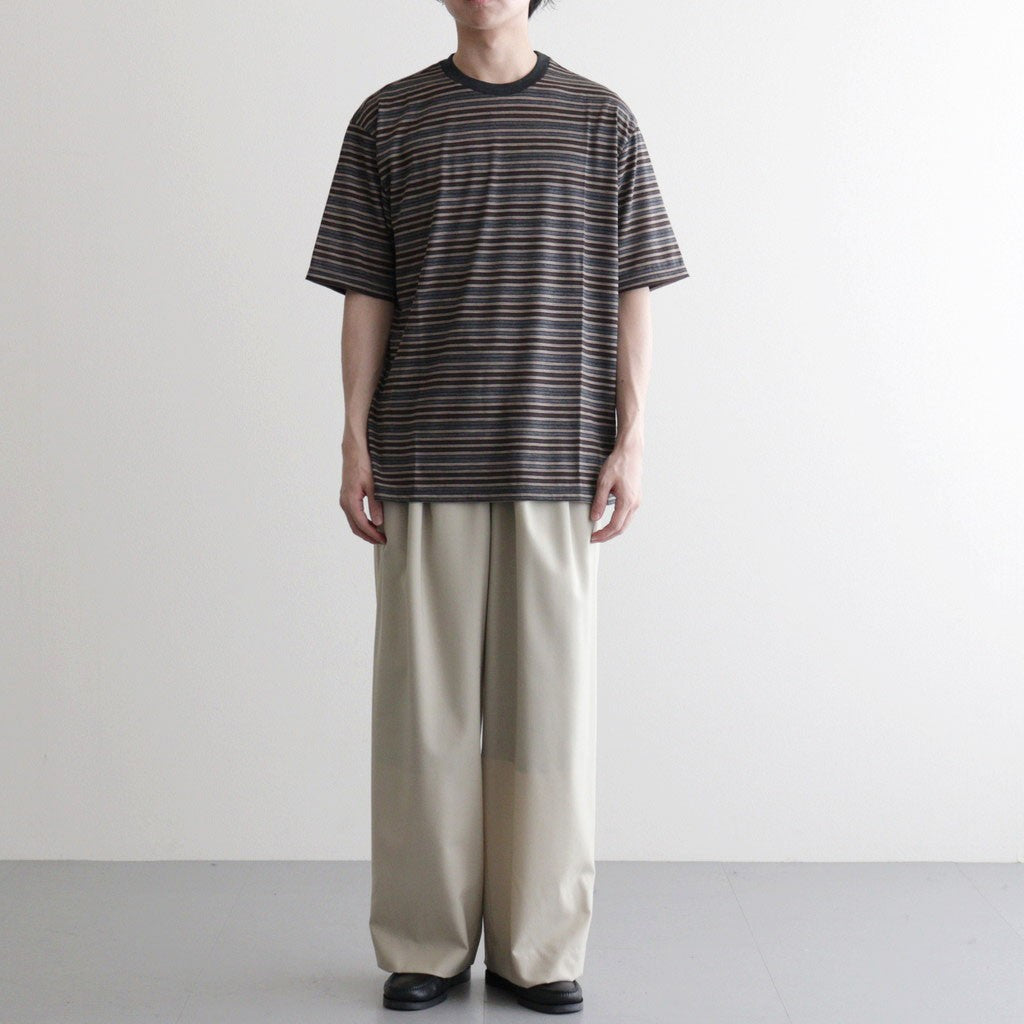 TRIPLE PLEATED WIDE TROUSERS #BEIGE [A26A15PT03C]