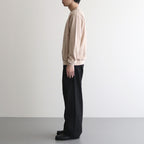 SEED STITCH LONG SLEEVE TOP #SAND BEIGE [PMAT-CL03]