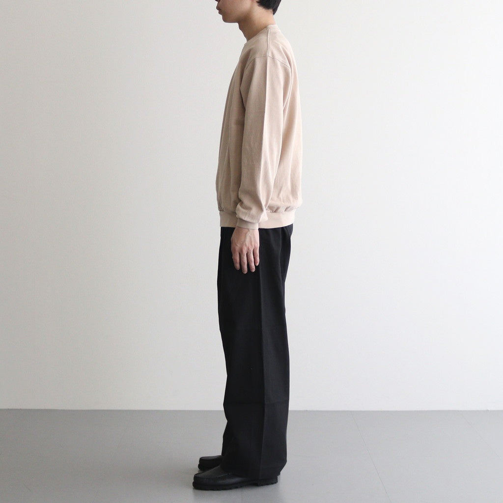 SEED STITCH LONG SLEEVE TOP #SAND BEIGE [PMAT-CL03]