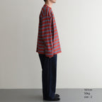 BORDER LONG SLEEVE TOP #N.REDxSAX [PMAT-CL02]
