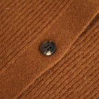 CASHMERE FOX POLO CARDIGAN #CAMEL [BN-25FL-044]