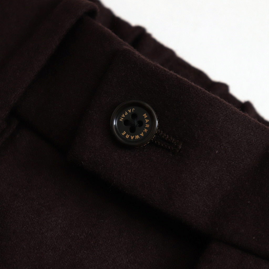 DOUBLE PLEATED TROUSERS #DARK BROWN [A24C17PT02C]