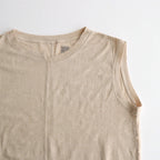 Giza Cotton Fraise Stitch Suleeveless #TOP Beige [NEP-SS2621]