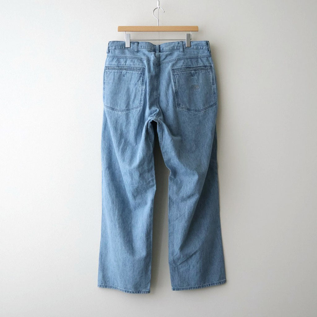 Linen Cotton Denim Field Pants #Indigo Bleach [N26FC029]