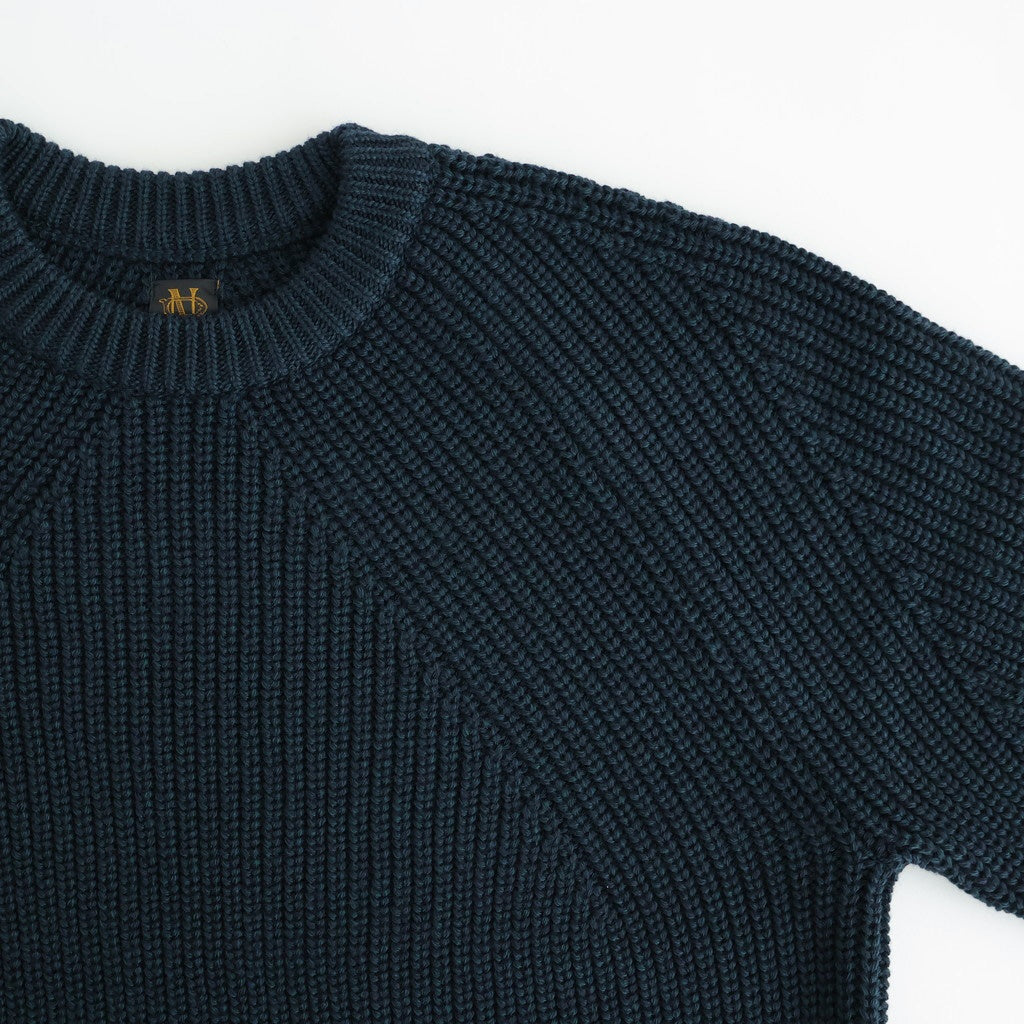 SIGNATURE CREW NECK #DARK GREEN×NAVY [BN-25FM-038]