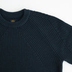 SIGNATURE CREW NECK #DARK GREEN×NAVY [BN-25FM-038]