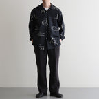 ORIGINAL PRINTED OPEN COLLAR SHIRTS (Animal Drawing) Long-sleeve #ONYX [251OJ-SH18]