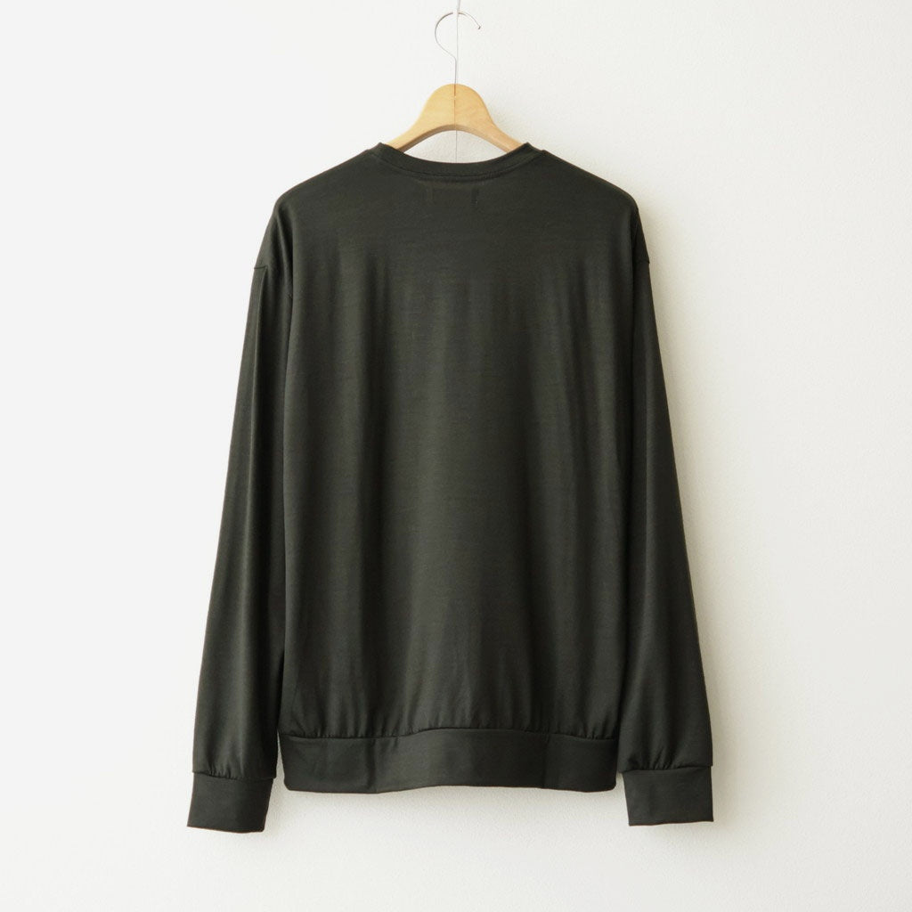 CREW NECK L/S TEE #DARK OLIVE [M26C15CS03C]