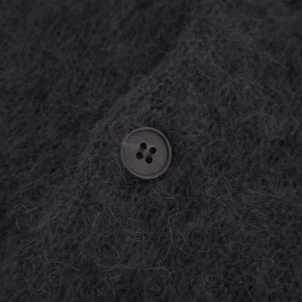 PURE MOHAIR SHAGGY POLO #CHARCOAL BLUE [BN-25FL-053]