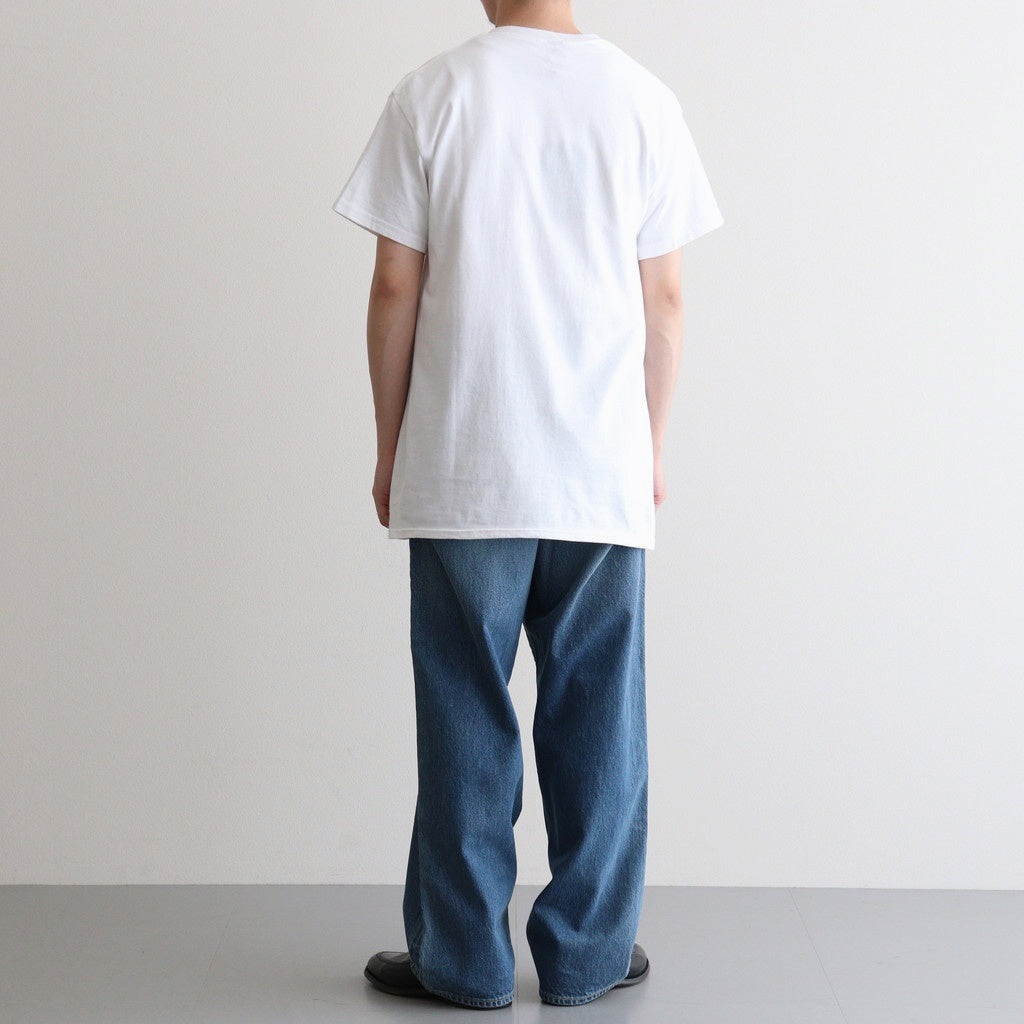 SHORT SLEEVE PRINT-T "NO SWEAT" #WHITE [DNA25T03]