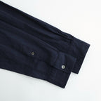 Grandad Collar Dobby Stripe Shirt #Navy [6061-1103]