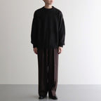 CREW NECK JUMPER #NATURAL BLACK [A24D05SW01C]