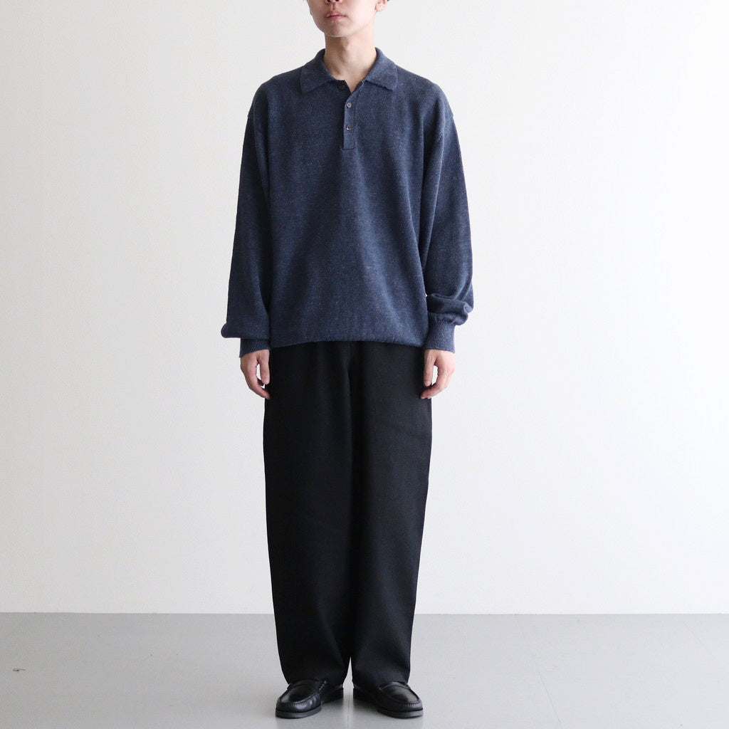 COCOON WIDE EASY PANTS #CHAMBRAY BLACK [M25C12PT03C]