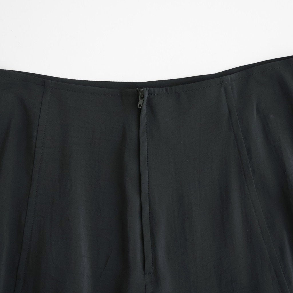 RAYON-POLYESTER BROAD SKIRT #010 BLACK [16862 30005]