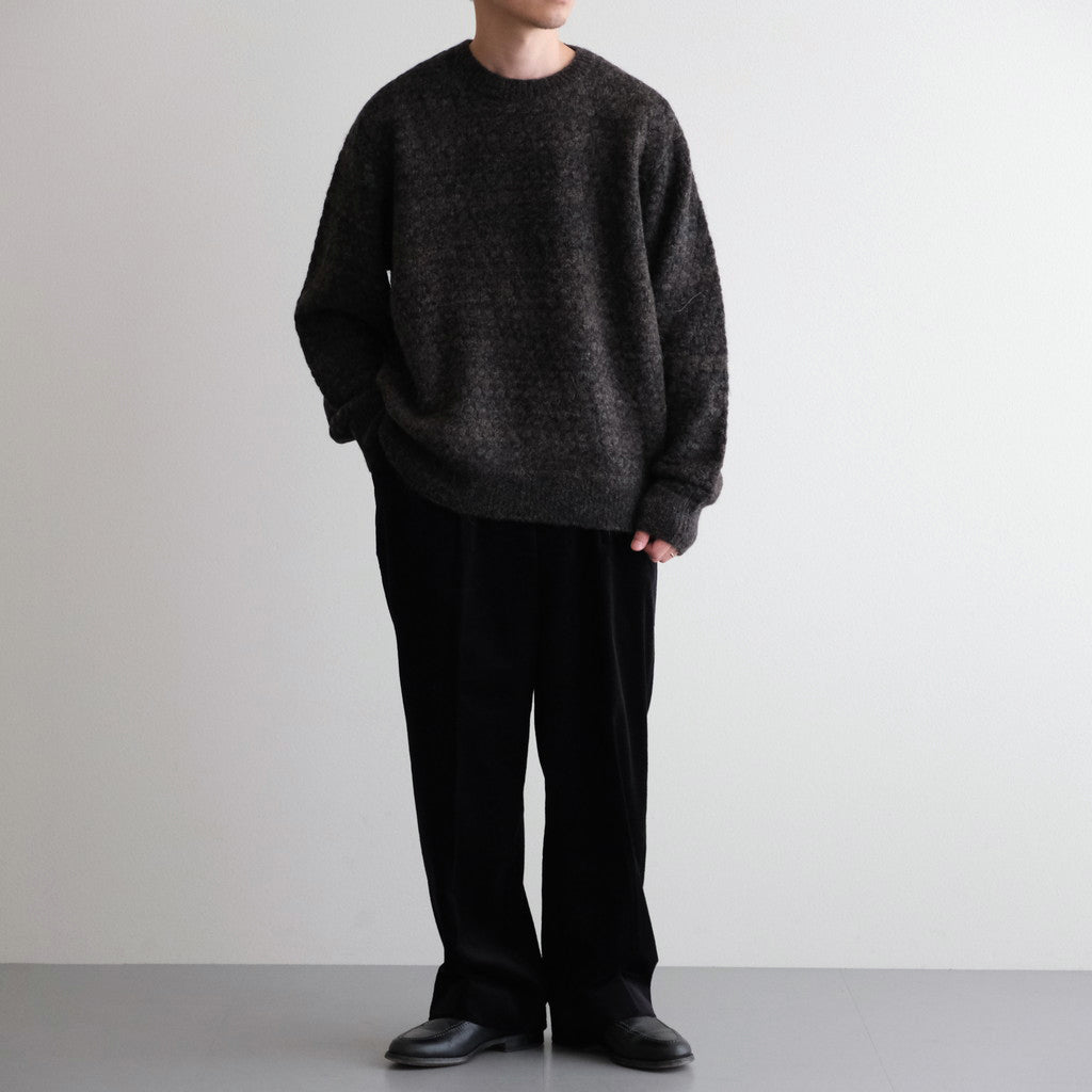 Baby Alpaca Knit P/O #MelangeDarkBrown [BHS25F013]