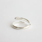 LUCIAN / SNAKE RING #SILVER/WHITE FINISH [OJ-AC13]