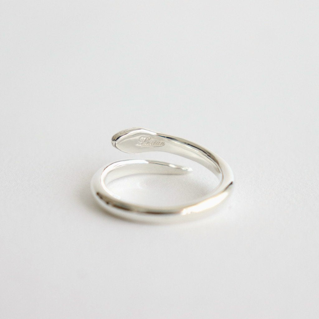 LUCIAN / SNAKE RING #SILVER/WHITE FINISH [OJ-AC13]