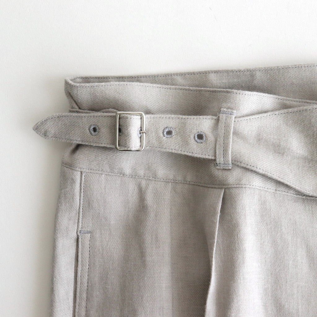 SIDE BUCKLE GURKHA TROUSER #PEWTER [251OJ-PT09]