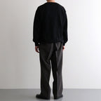 TWEED WOOL ONE TUCK TROUSERS #BROWN [BN-26FM-023]