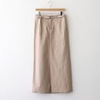 Cotton Serge Belted Skirt #LightBeige [BHSW25F7]