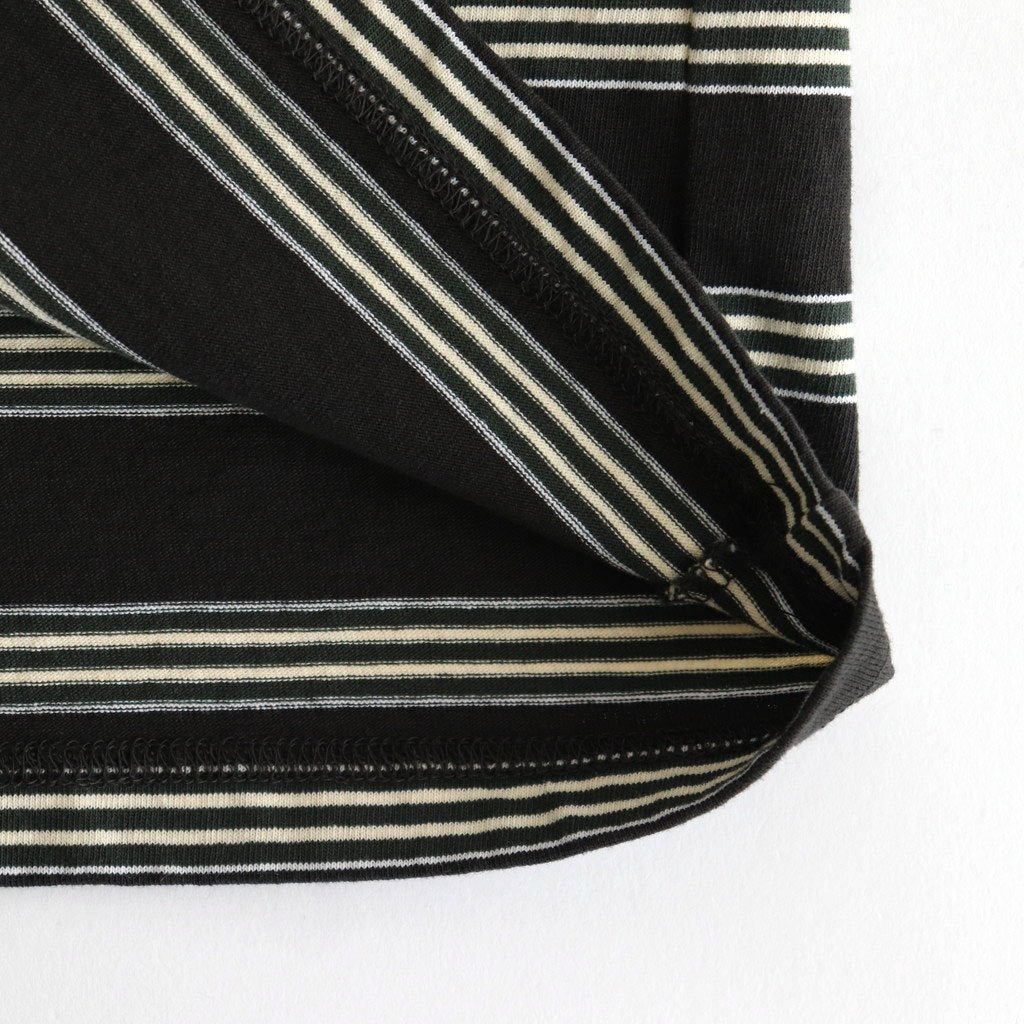 BORDER SHORT SLEEVE TOP #GRAPHITExYELLOW [PMAT-CS02]