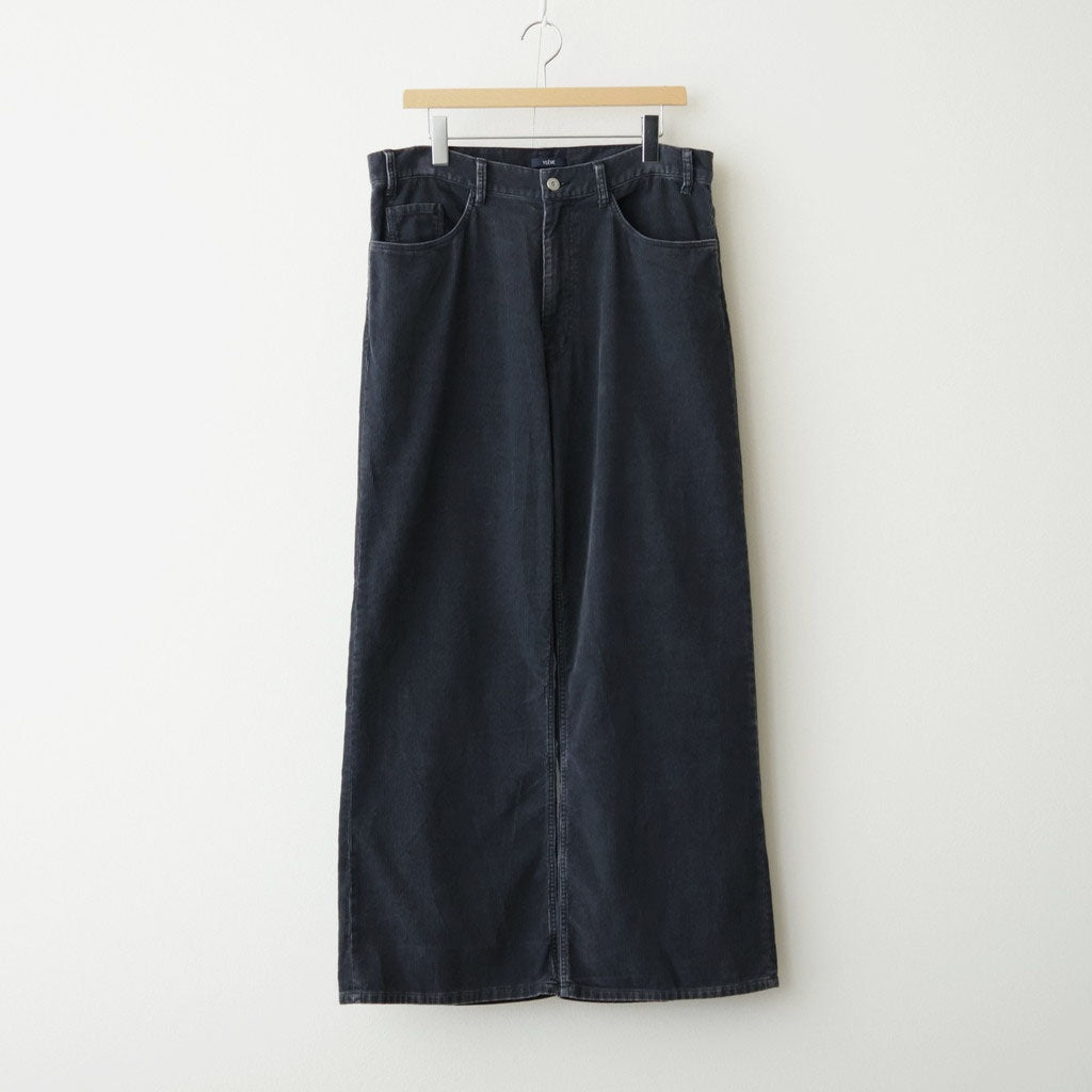 SULFUR-DYED BLEACHED CORDUROY PANTS #120 FADED NAVY [17062 40044]
