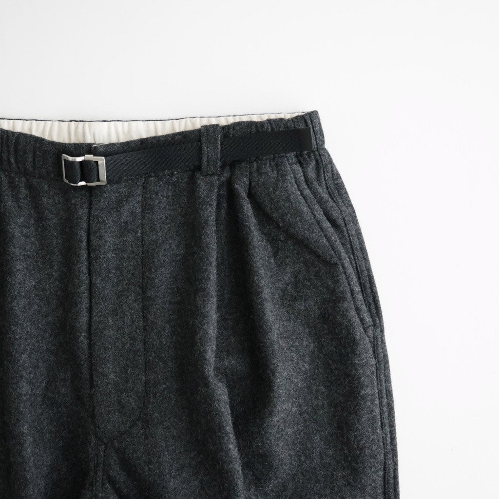 Wool Nylon Melton Pants #Charcoal [S26FC053]