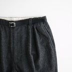 Wool Nylon Melton Pants #Charcoal [S26FC053]