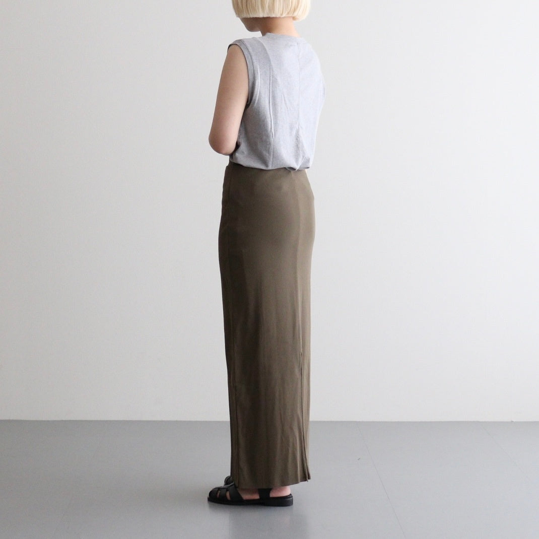 Hard Twist Rib Skirt #Khaki [BHSW26S13]
