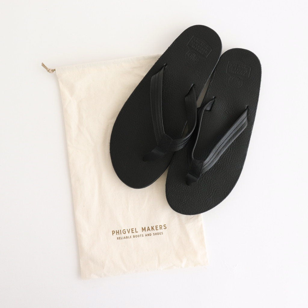 LEATHER BEACH SANDALS #BLACK [PMAT-SH02]