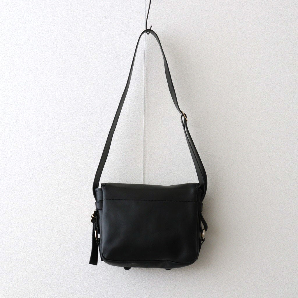 FLAP SHOULDER BAG S #BLACK [BG-31-COW-5]