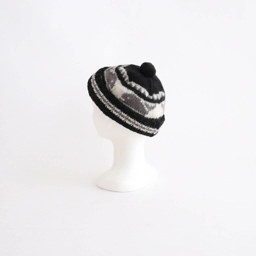 CANADIAN KNIT CAP - SNOWMAN #BLACK [Z01011]