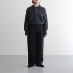 PURE MOHAIR SHAGGY POLO #CHARCOAL BLUE [BN-25FL-053]