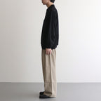 Co/Silk Nep Harf-Zip Shirt #Black [BHS25S037]