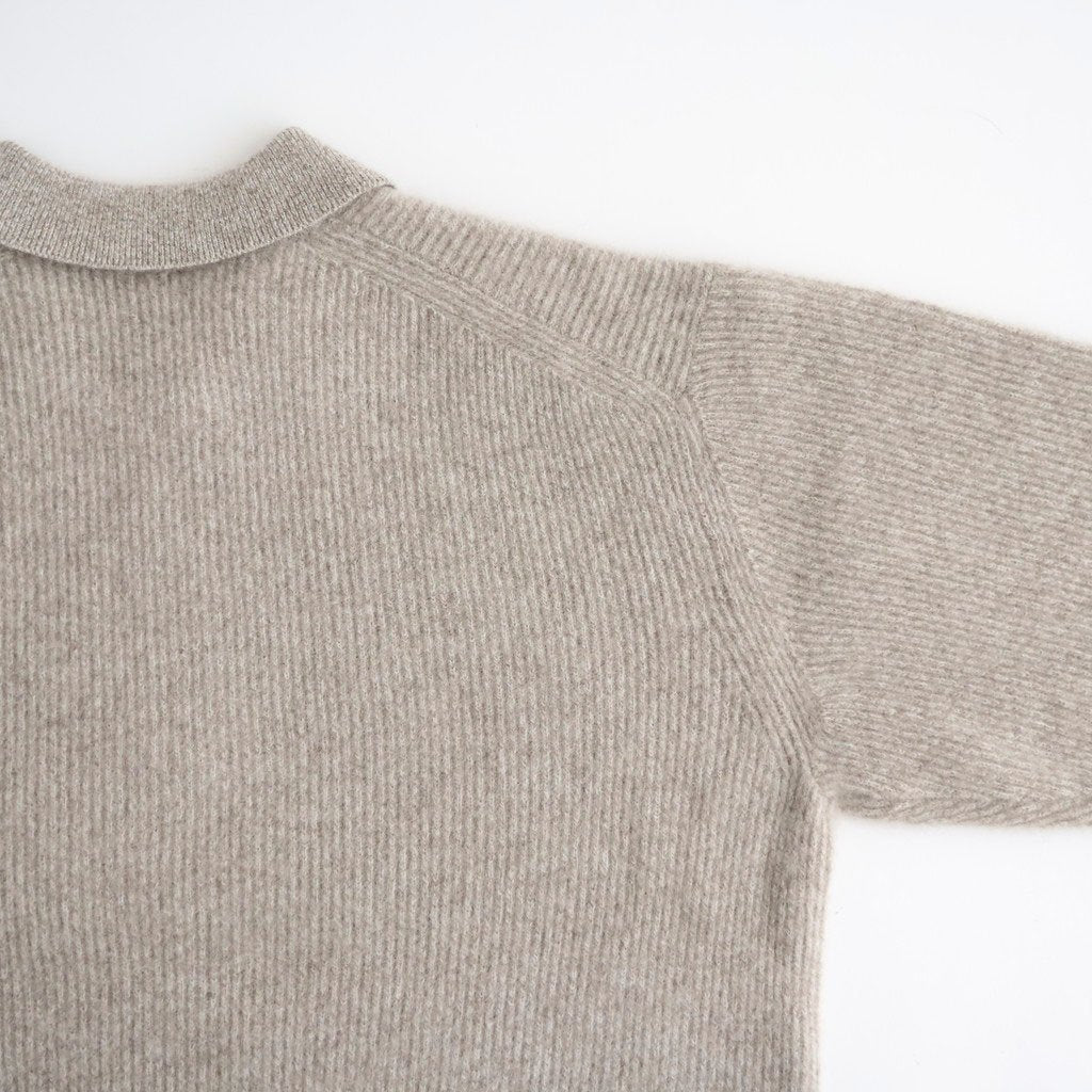 CASHMERE FOX POLO #MIX BEIGE [BN-26FM-061]