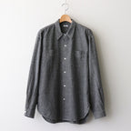 CHAMBRAY WORKADAY LS SHIRT #BLACK(FADE) [PMAT-LS05]