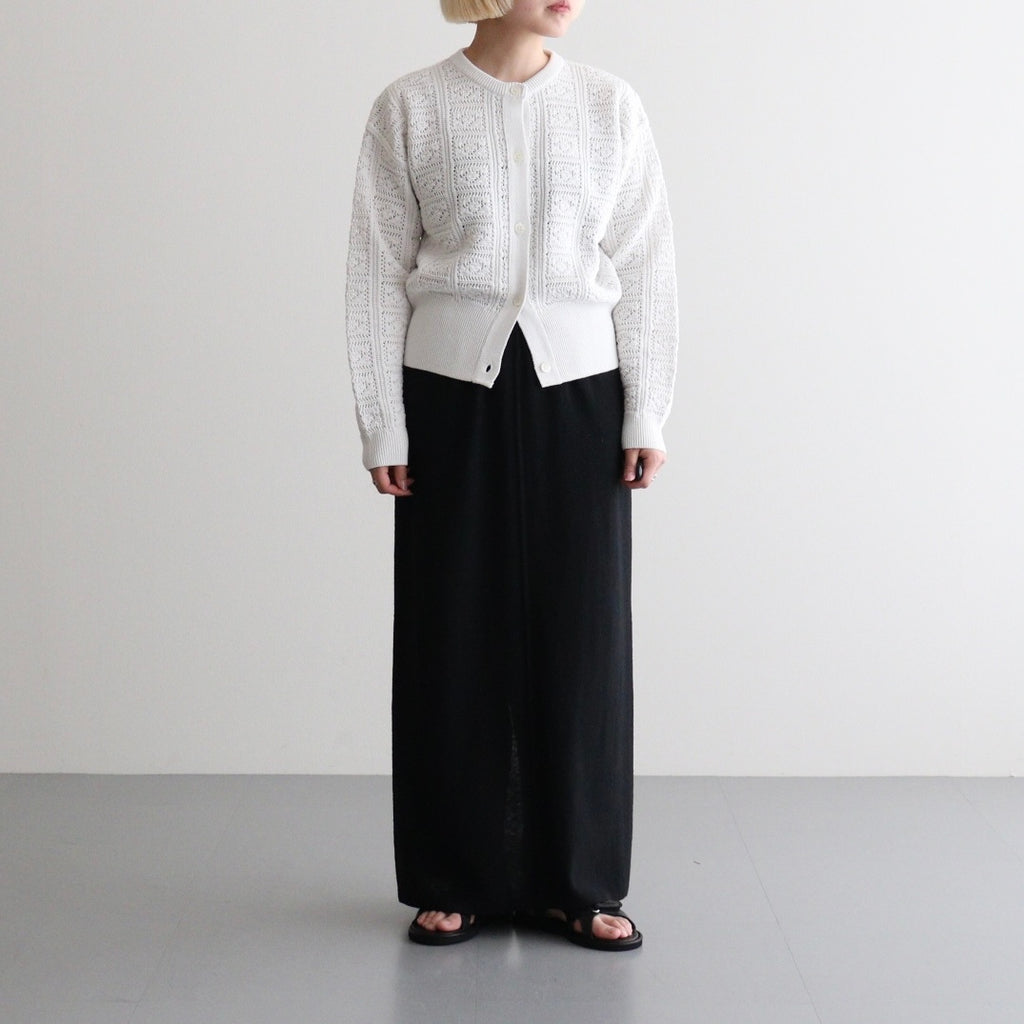 Cotton Linen Poly Pencel Skirt #Black [NEP-SS2632]