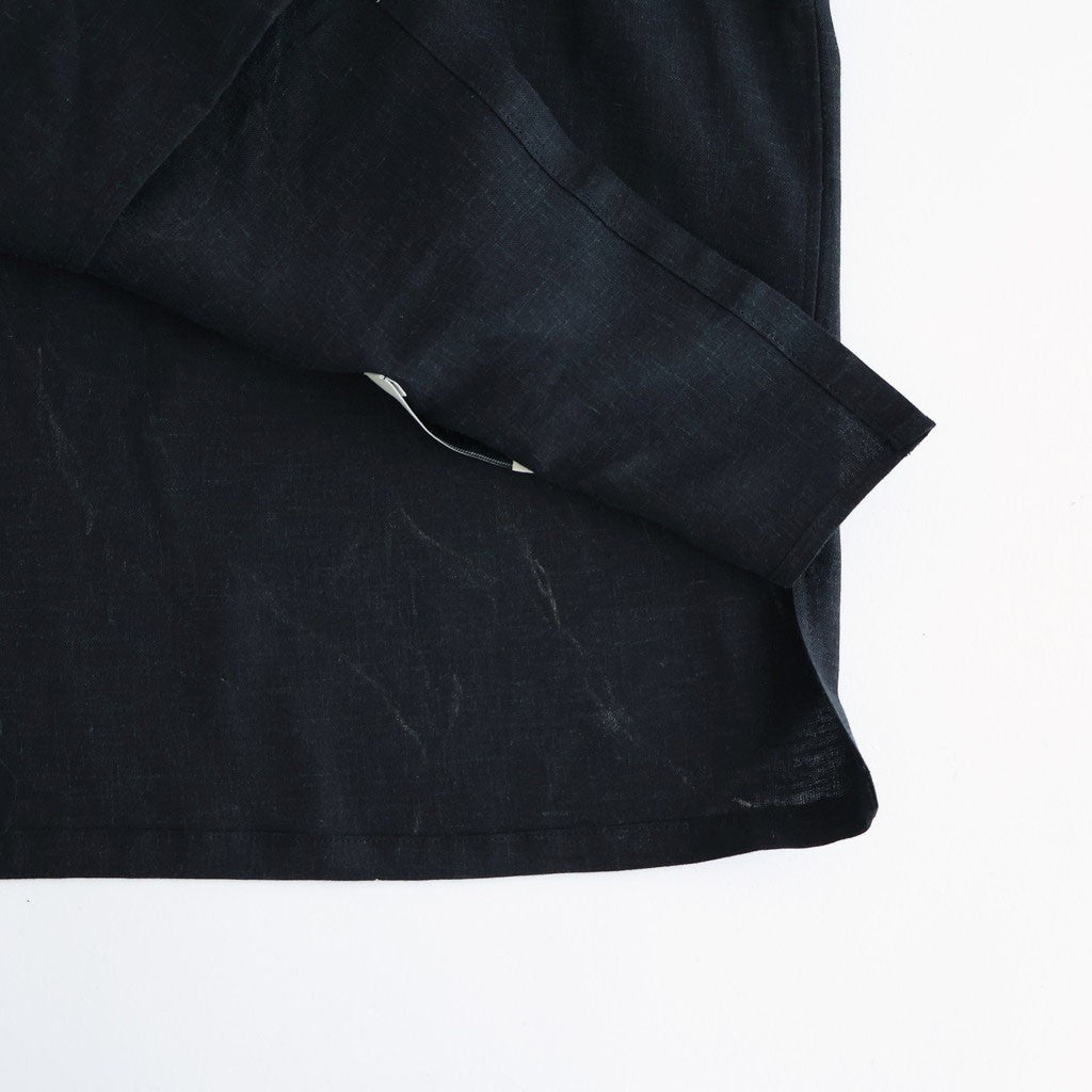 ORIGINAL PRINTED OPEN COLLAR SHIRTS (ANIMAL DRAWING) Long-sleeve #BLACK [261OJ-SH18]