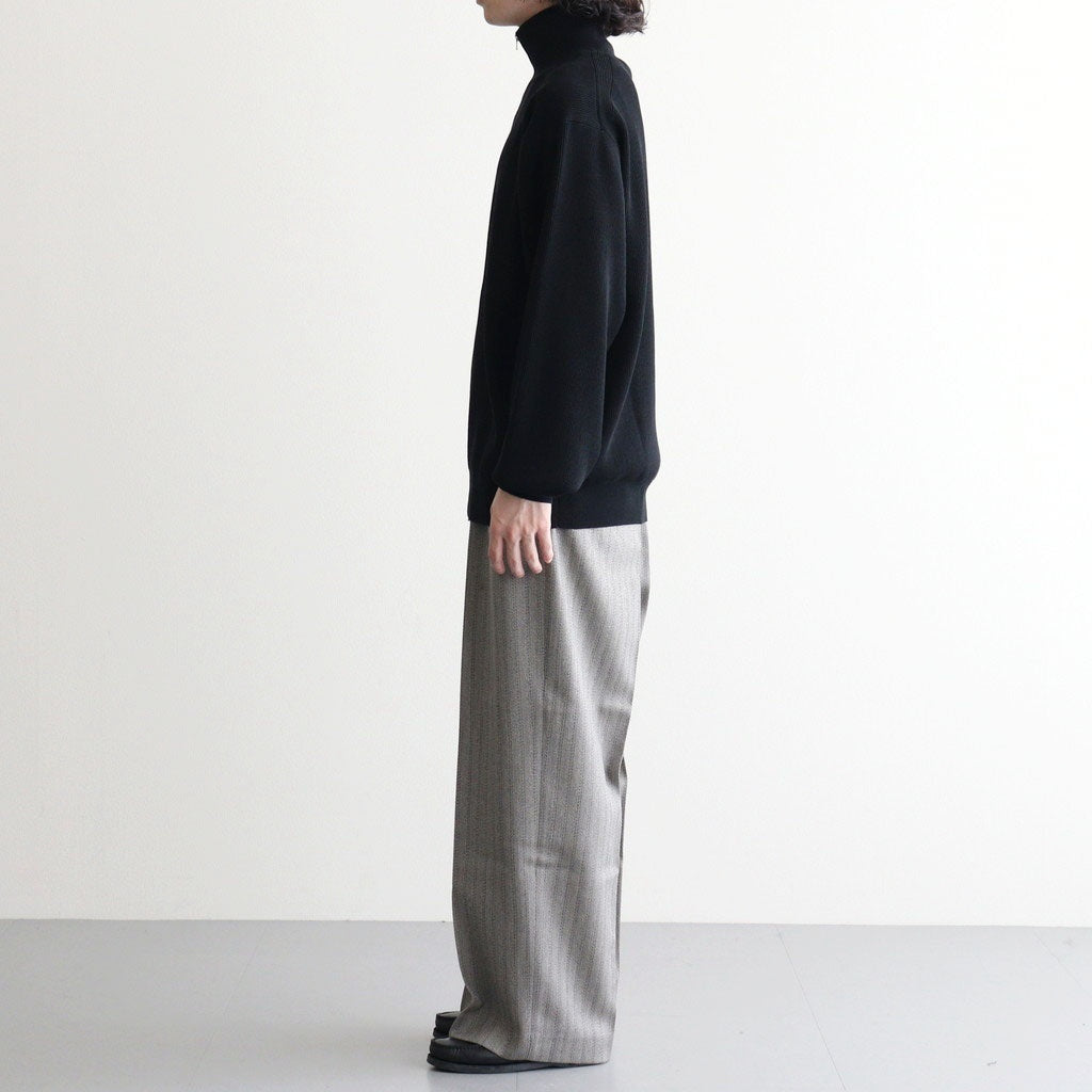 HARD TWIST WOOLRIB DRIVERS KNIT #BLACK [BN-26FM-033]