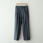 DOUBLE PLEATED WIDE TROUSERS #FOREST GRAY [A25C15PT02C]